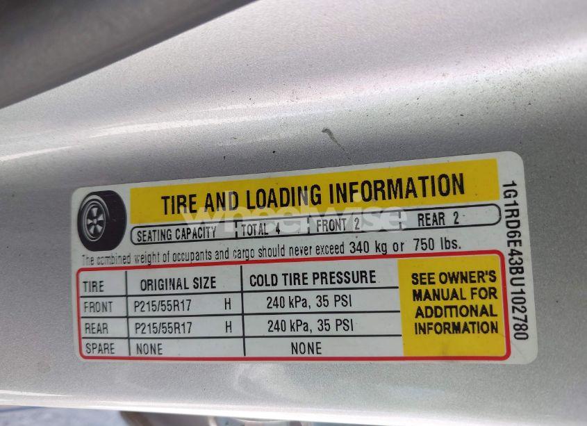Photo 9 of 2011 Chevrolet Volt (VIN 1G1RD6E43BU102780)