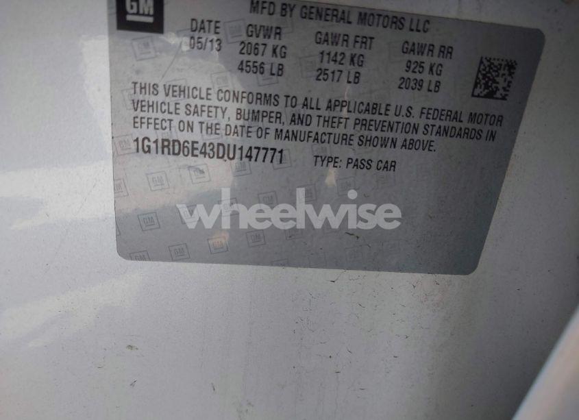 Photo 9 of 2013 Chevrolet Volt (VIN 1G1RD6E43DU147771)