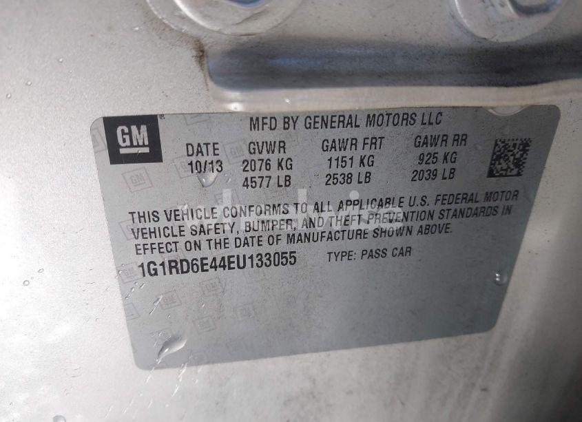 Photo 9 of 2014 Chevrolet Volt (VIN 1G1RD6E44EU133055)