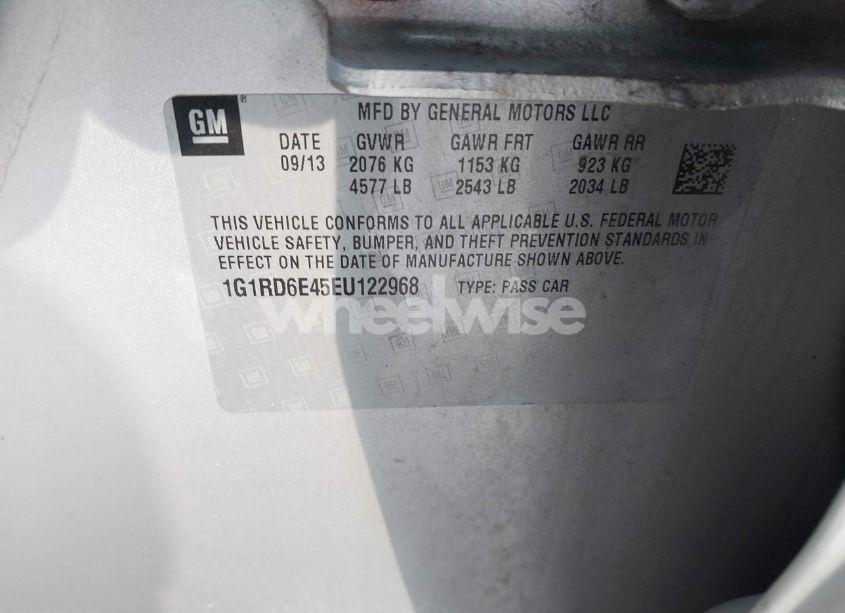 Photo 9 of 2014 Chevrolet Volt (VIN 1G1RD6E45EU122968)