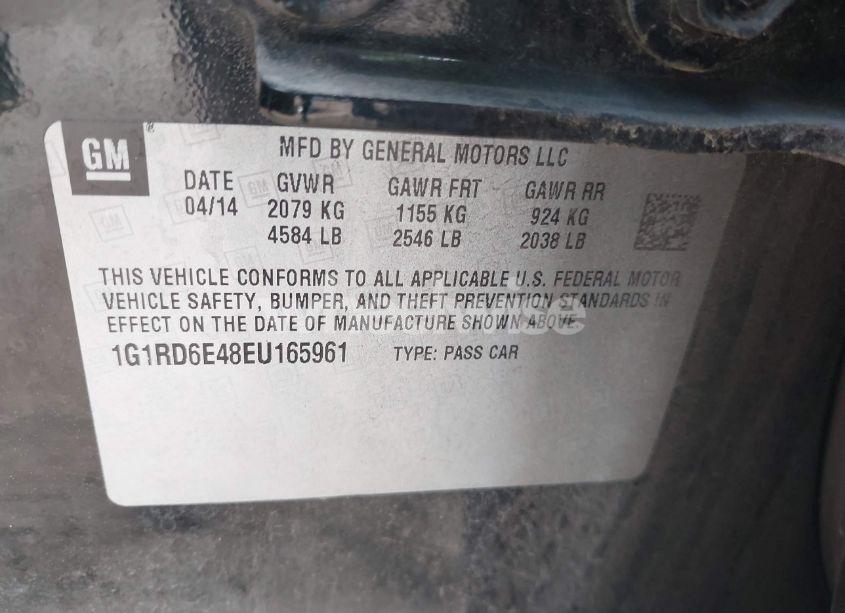 Photo 9 of 2014 Chevrolet Volt (VIN 1G1RD6E48EU165961)