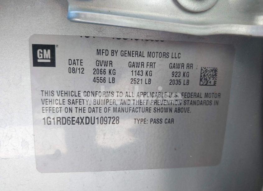 Photo 9 of 2013 Chevrolet Volt (VIN 1G1RD6E4XDU109728)