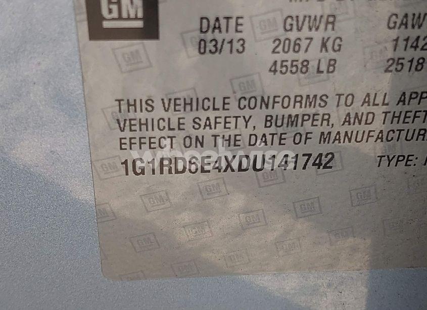 Photo 9 of 2013 Chevrolet Volt (VIN 1G1RD6E4XDU141742)