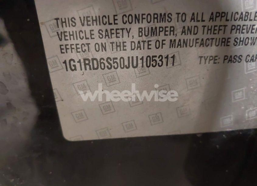 Photo 9 of 2018 Chevrolet Volt PREMIER (VIN 1G1RD6S50JU105311)