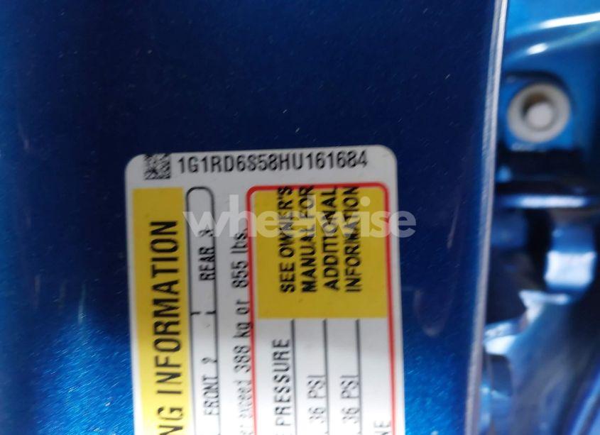 Photo 9 of 2017 Chevrolet Volt PREMIER (VIN 1G1RD6S58HU161684)