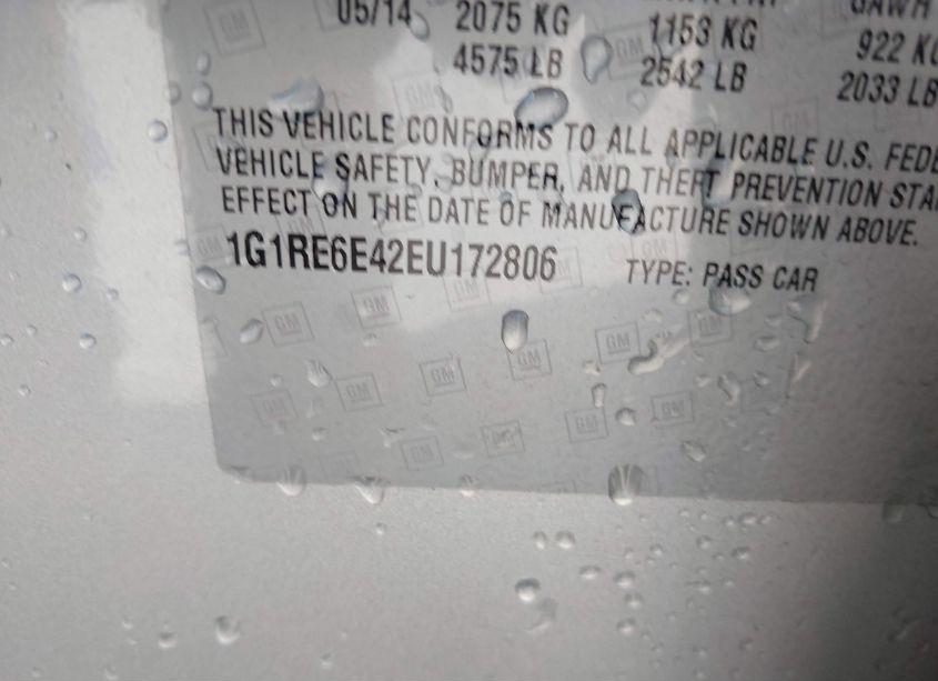 Photo 9 of 2014 Chevrolet Volt (VIN 1G1RE6E42EU172806)