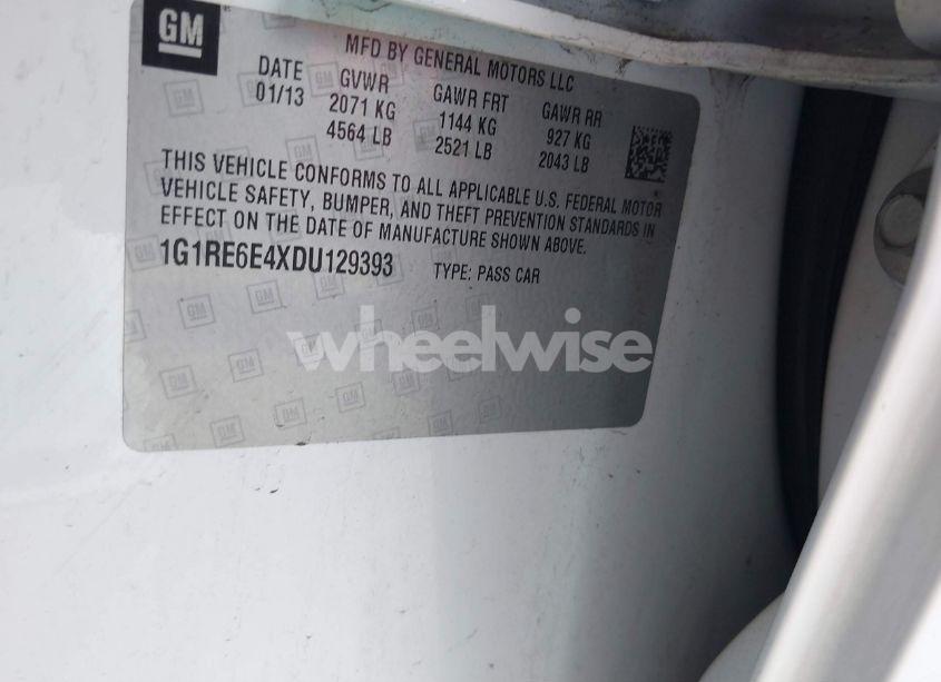 Photo 9 of 2013 Chevrolet Volt (VIN 1G1RE6E4XDU129393)