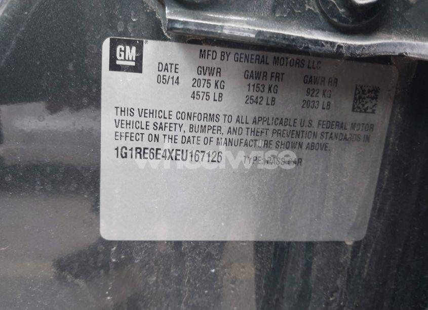 Photo 9 of 2014 Chevrolet Volt (VIN 1G1RE6E4XEU167126)