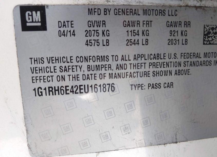 Photo 9 of 2014 Chevrolet Volt (VIN 1G1RH6E42EU161876)