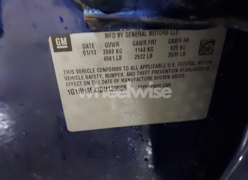 Photo 9 of 2013 Chevrolet Volt (VIN 1G1RH6E43DU130568)