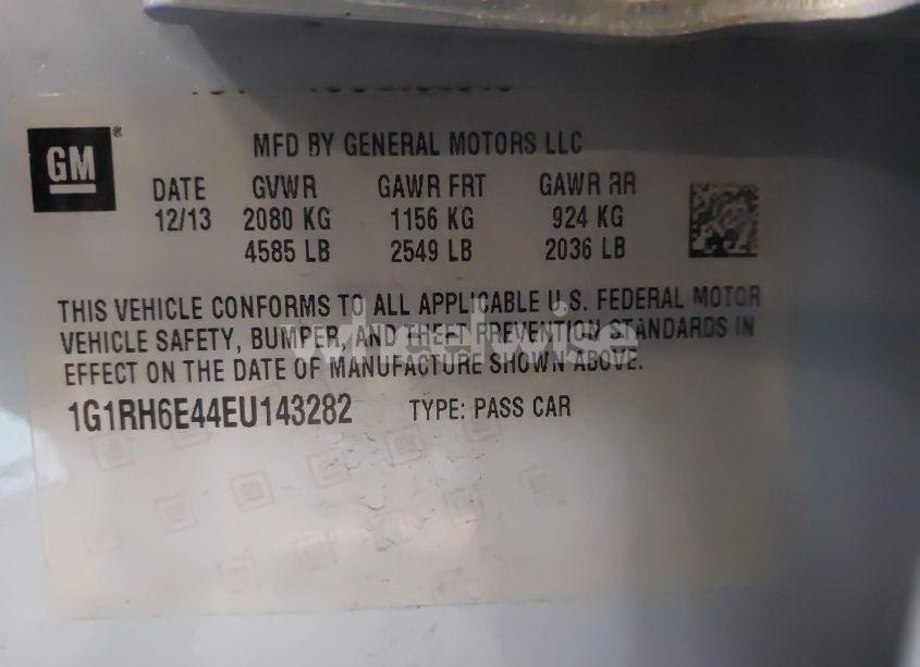 Photo 9 of 2014 Chevrolet Volt (VIN 1G1RH6E44EU143282)