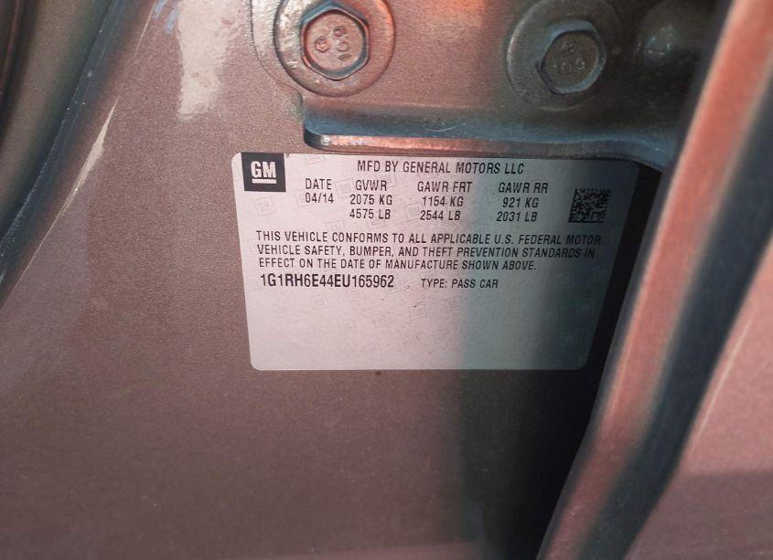 Photo 9 of 2014 Chevrolet Volt (VIN 1G1RH6E44EU165962)