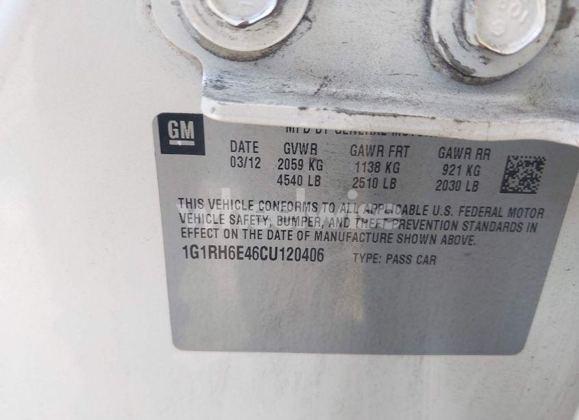 Photo 9 of 2012 Chevrolet Volt (VIN 1G1RH6E46CU120406)