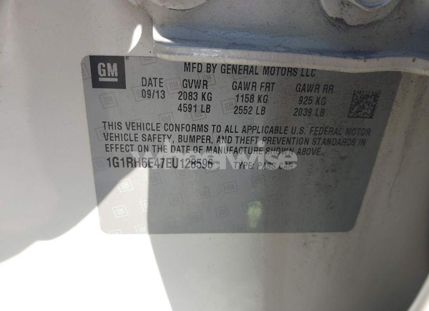 Photo 9 of 2014 Chevrolet Volt (VIN 1G1RH6E47EU128596)