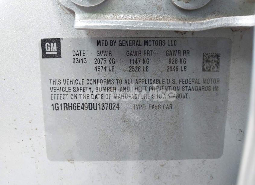 Photo 9 of 2013 Chevrolet Volt (VIN 1G1RH6E49DU137024)