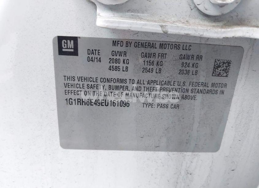 Photo 9 of 2014 Chevrolet Volt (VIN 1G1RH6E49EU161096)