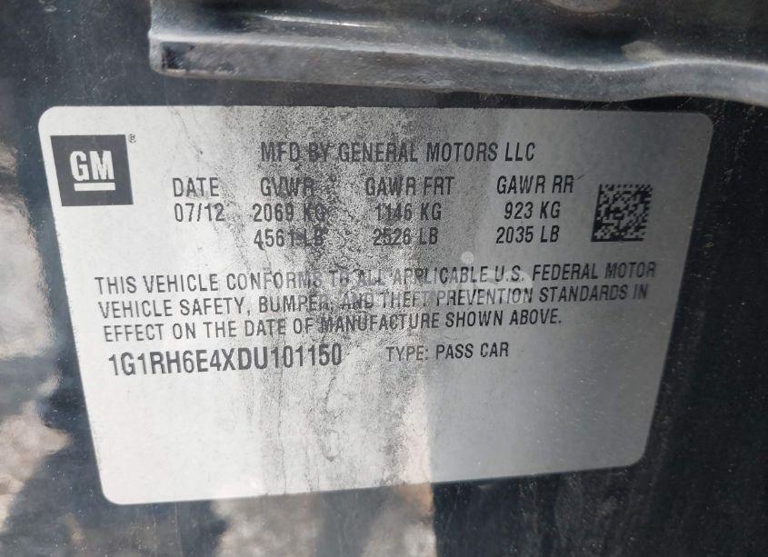 Photo 9 of 2013 Chevrolet Volt (VIN 1G1RH6E4XDU101150)