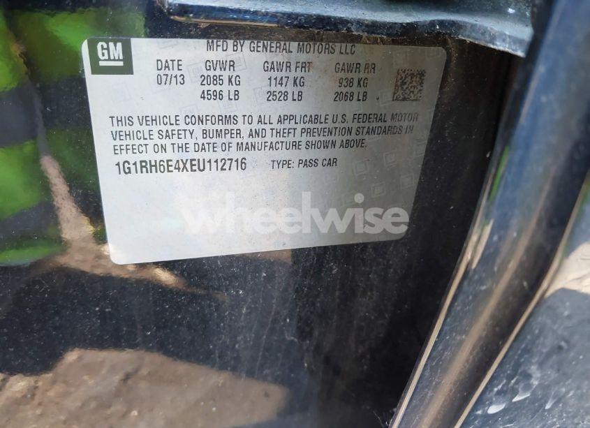 Photo 9 of 2014 Chevrolet Volt (VIN 1G1RH6E4XEU112716)