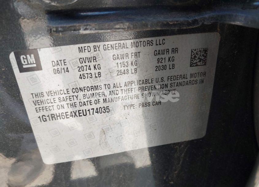 Photo 9 of 2014 Chevrolet Volt (VIN 1G1RH6E4XEU174035)