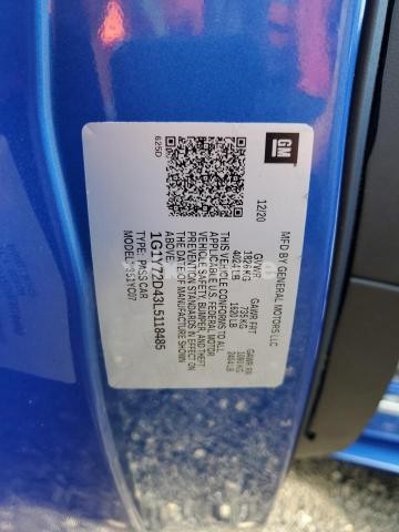 Photo 9 of 2020 CHEVROLET CORVETTE STINGRAY 2LT (VIN 1G1Y72D43L5118485)