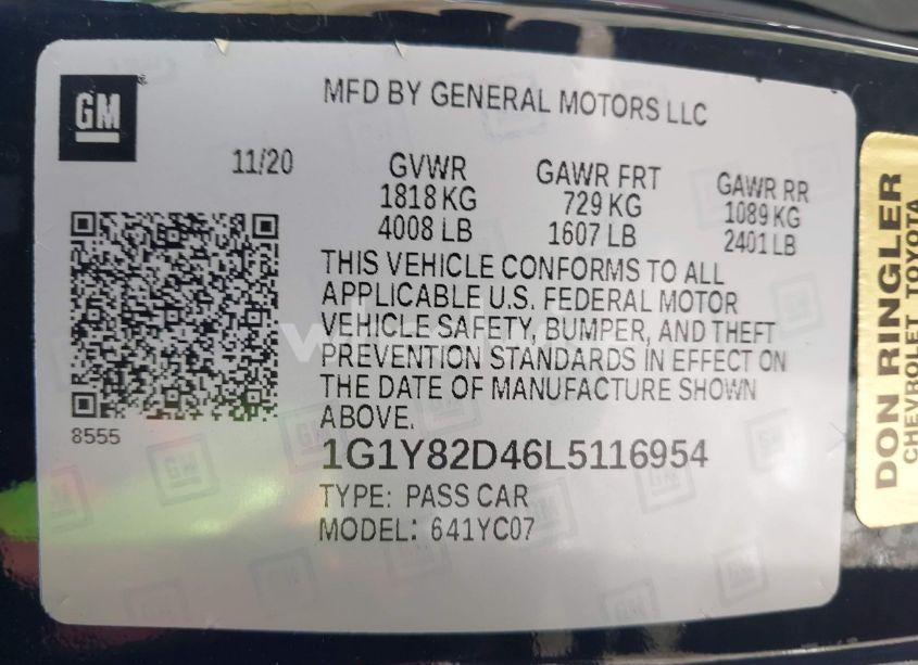 Photo 9 of 2020 Chevrolet Corvette STINGRAY RWD 3LT (VIN 1G1Y82D46L5116954)