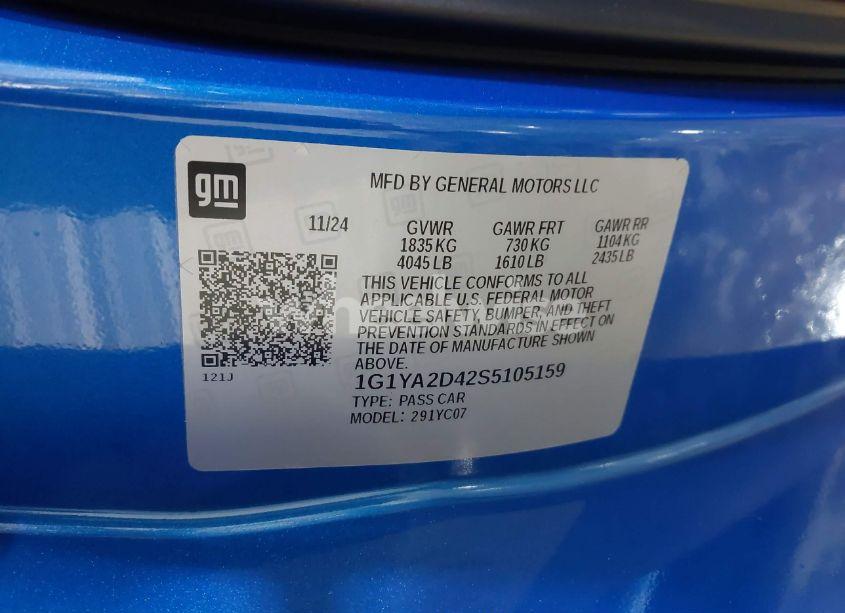 Photo 9 of 2025 Chevrolet Corvette STINGRAY RWD 1LT (VIN 1G1YA2D42S5105159)