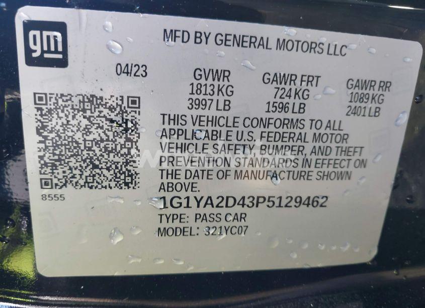 Photo 9 of 2023 Chevrolet Corvette STINGRAY RWD 1LT (VIN 1G1YA2D43P5129462)