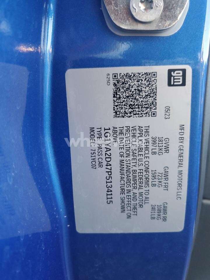 Photo 13 of 2023 CHEVROLET CORVETTE STINGRAY 1LT (VIN 1G1YA2D47P5134115)