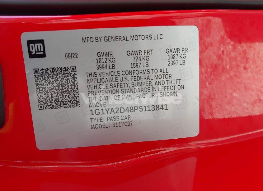 Photo 9 of 2023 Chevrolet Corvette STINGRAY RWD 1LT (VIN 1G1YA2D48P5113841)