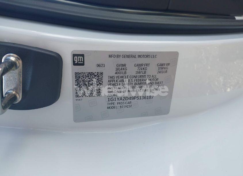 Photo 9 of 2023 Chevrolet Corvette STINGRAY RWD 1LT (VIN 1G1YA2D49P5136187)