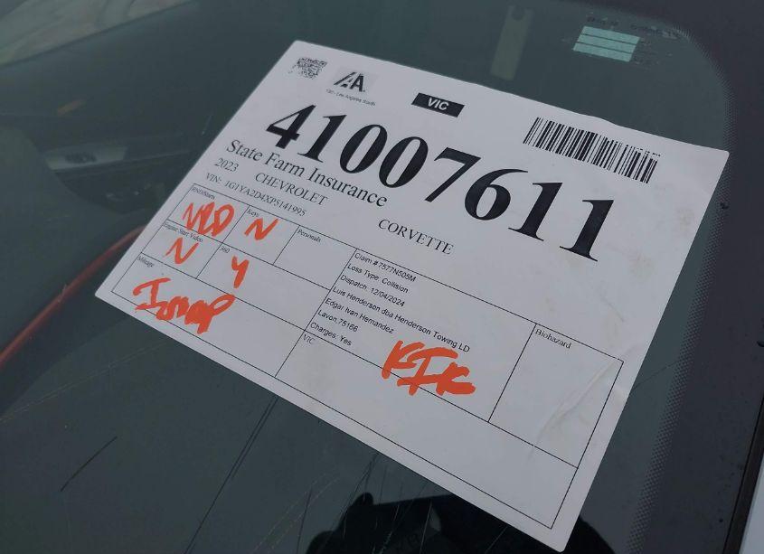 Photo 17 of 2023 Chevrolet Corvette STINGRAY RWD 1LT (VIN 1G1YA2D4XP5141995)