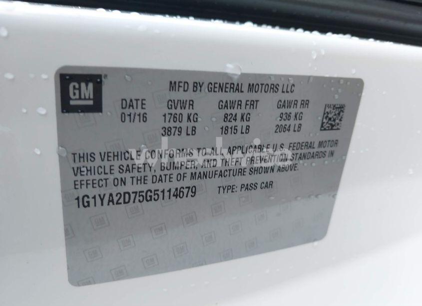 Photo 9 of 2016 Chevrolet Corvette STINGRAY (VIN 1G1YA2D75G5114679)