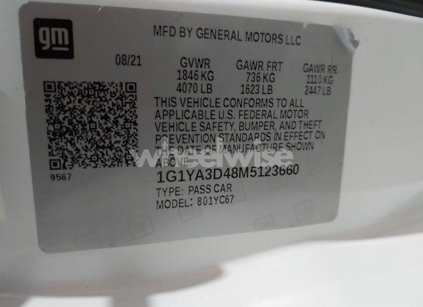 Photo 9 of 2021 Chevrolet Corvette STINGRAY RWD 1LT (VIN 1G1YA3D48M5123660)