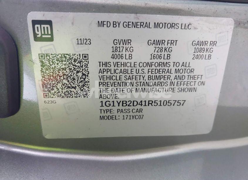 Photo 9 of 2024 Chevrolet Corvette STINGRAY RWD 2LT (VIN 1G1YB2D41R5105757)