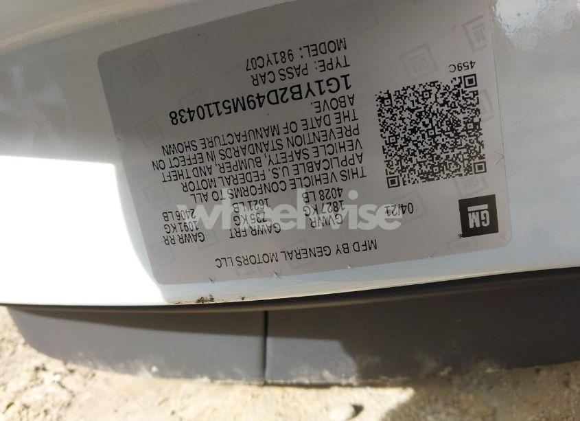 Photo 9 of 2021 Chevrolet Corvette STINGRAY (VIN 1G1YB2D49M5110438)