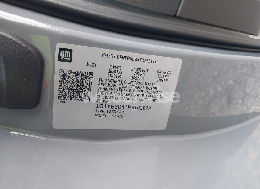 Photo 9 of 2024 Chevrolet Corvette STINGRAY (VIN 1G1YB3D41R5103979)