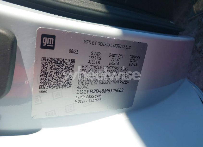 Photo 9 of 2021 Chevrolet Corvette STINGRAY RWD 2LT (VIN 1G1YB3D45M5125069)