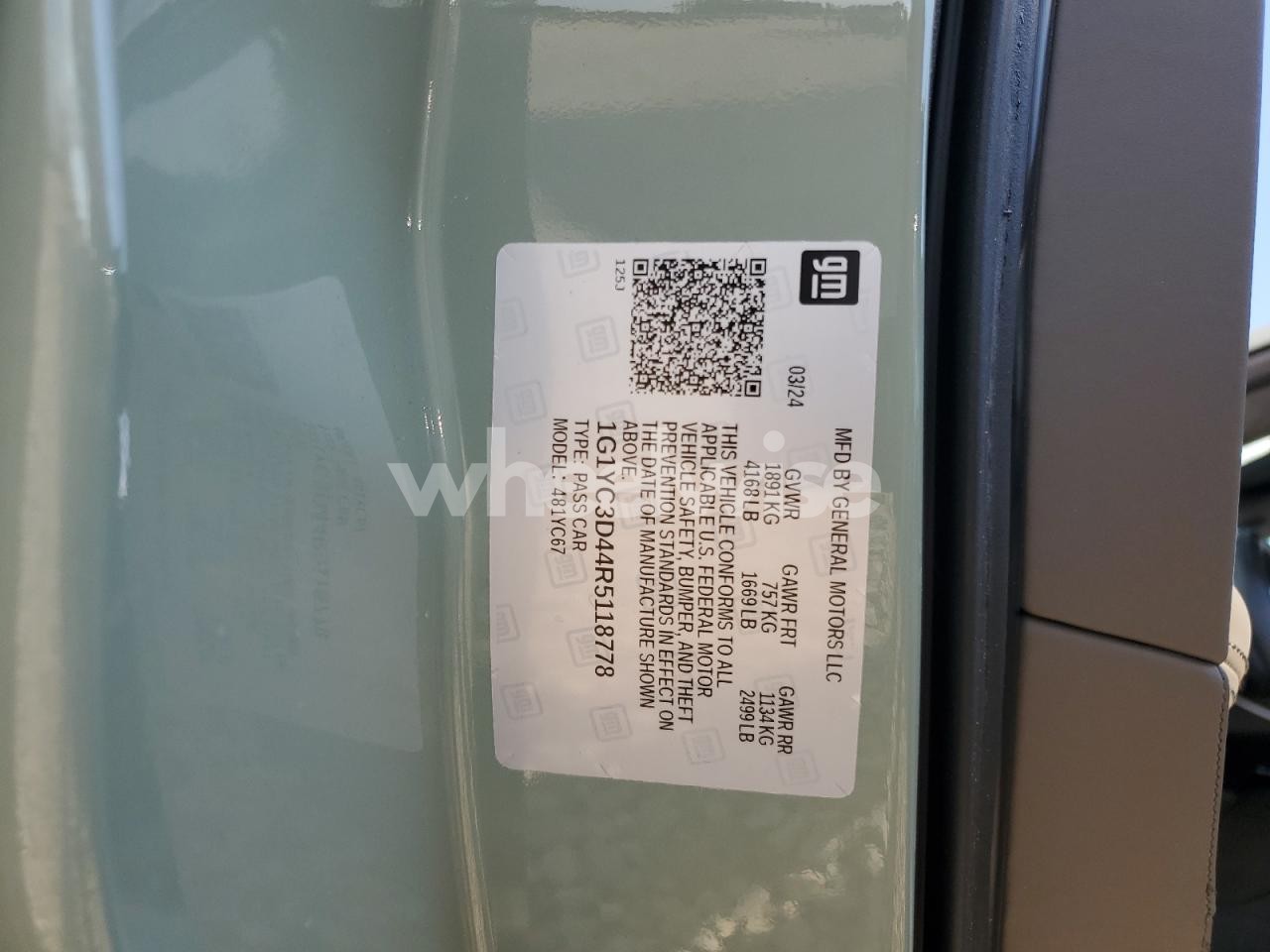 Photo 13 of 2024 CHEVROLET CORVETTE STINGRAY 3LT (VIN 1G1YC3D44R5118778)