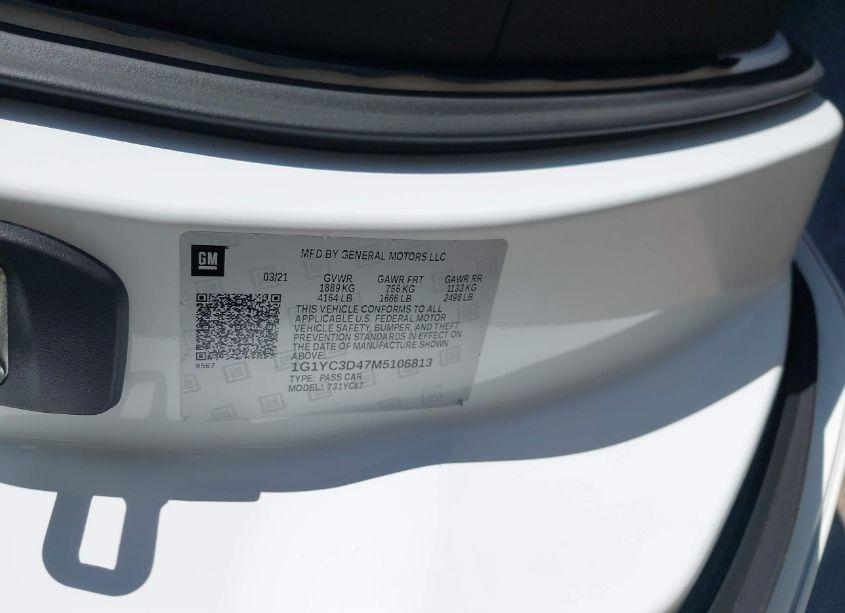 Photo 9 of 2021 Chevrolet Corvette STINGRAY RWD 3LT (VIN 1G1YC3D47M5106813)