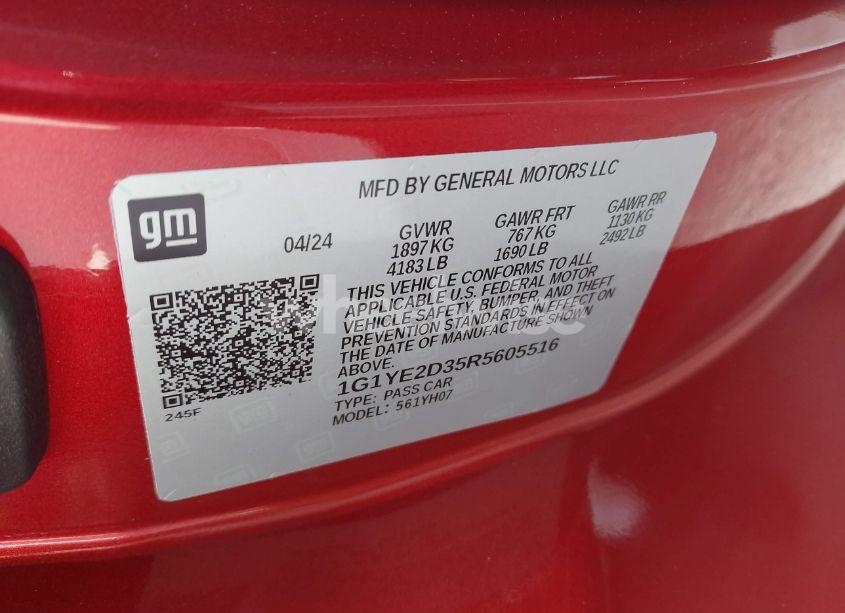 Photo 9 of 2024 Chevrolet Corvette Z06 RWD 2LZ (VIN 1G1YE2D35R5605516)