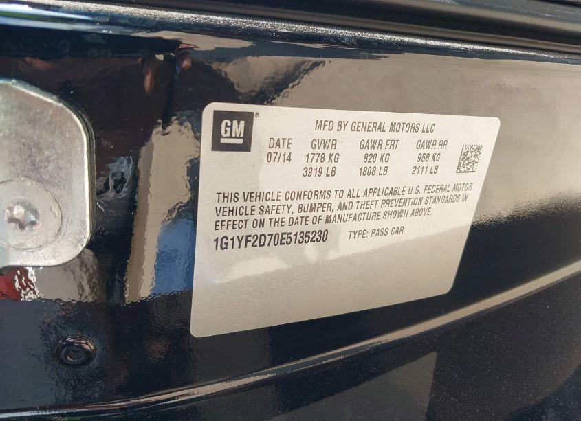 Photo 9 of 2014 Chevrolet Corvette STINGRAY (VIN 1G1YF2D70E5135230)