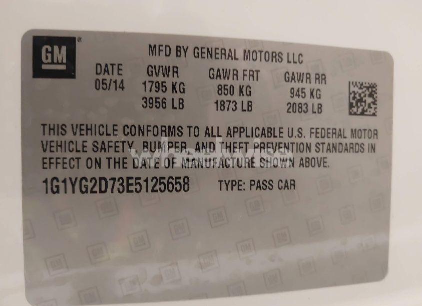 Photo 9 of 2014 Chevrolet Corvette STINGRAY Z51 (VIN 1G1YG2D73E5125658)