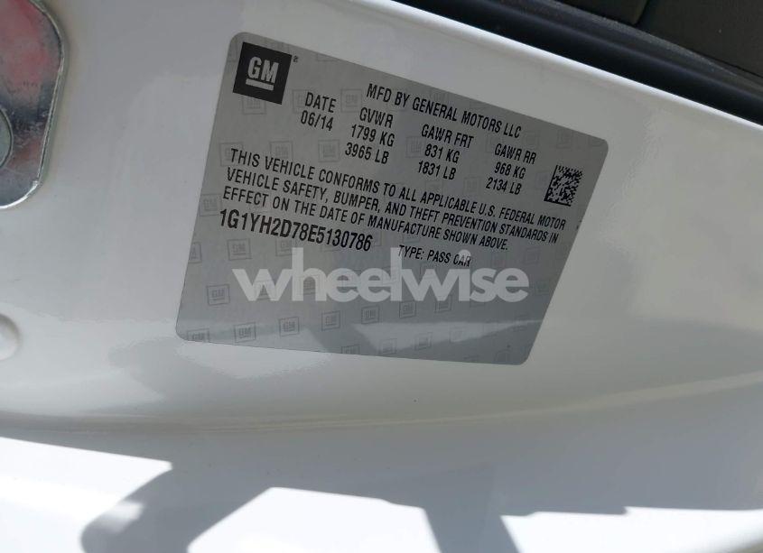 Photo 9 of 2014 Chevrolet Corvette STINGRAY Z51 (VIN 1G1YH2D78E5130786)