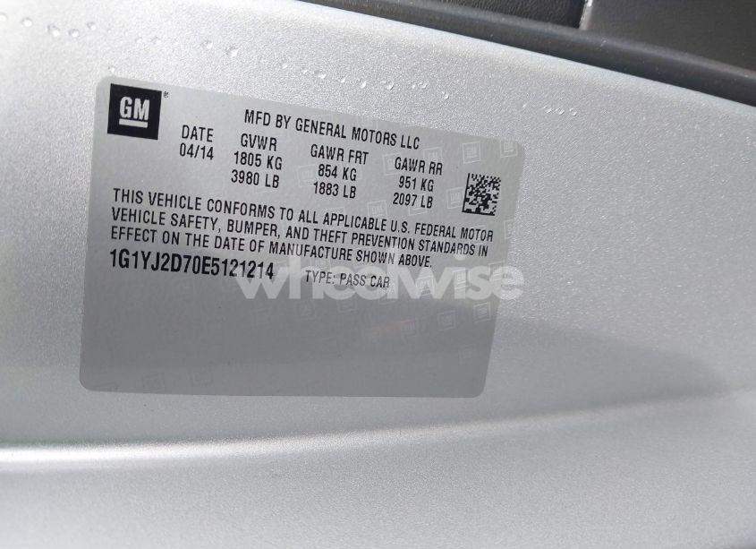 Photo 9 of 2014 Chevrolet Corvette STINGRAY Z51 (VIN 1G1YJ2D70E5121214)