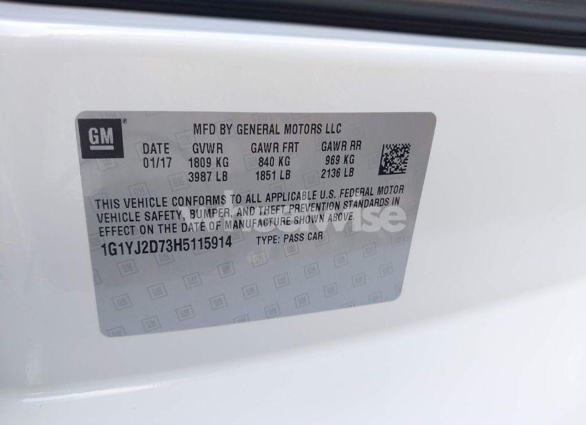 Photo 9 of 2017 Chevrolet Corvette STINGRAY Z51 (VIN 1G1YJ2D73H5115914)