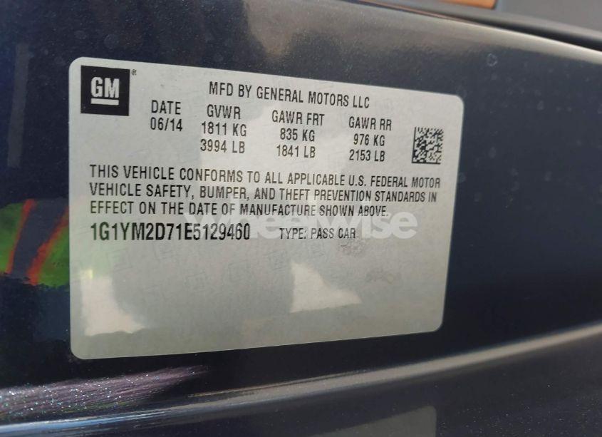 Photo 9 of 2014 Chevrolet Corvette STINGRAY Z51 (VIN 1G1YM2D71E5129460)