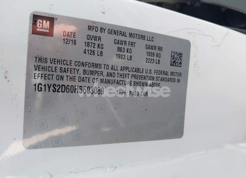 Photo 9 of 2017 Chevrolet Corvette Z06 (VIN 1G1YS2D60H5603089)