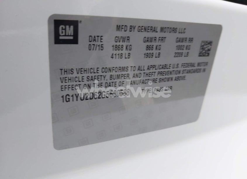 Photo 9 of 2016 Chevrolet Corvette Z06 (VIN 1G1YU2D62G5600588)