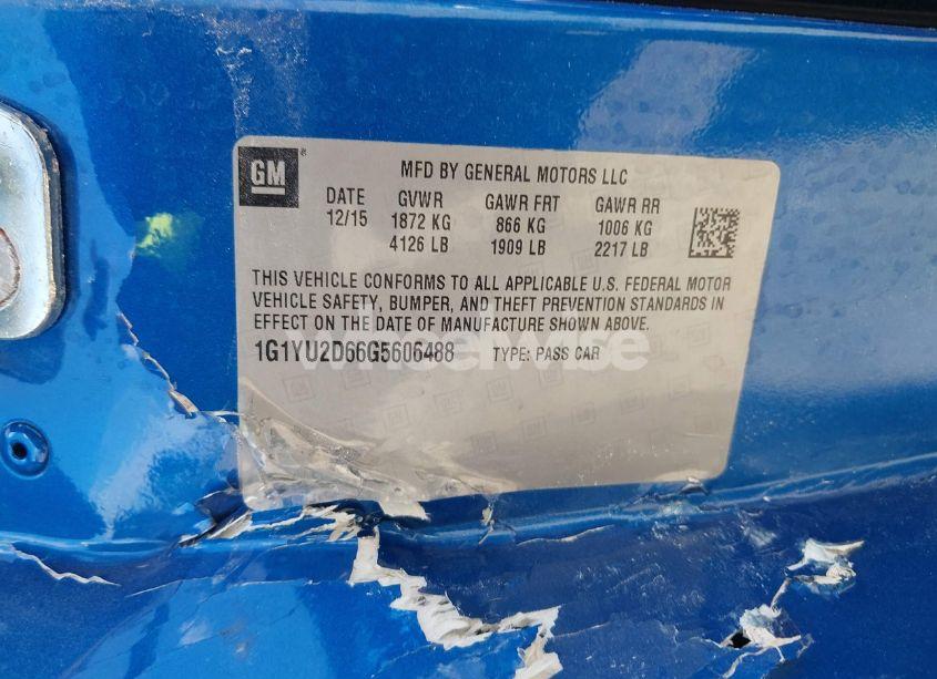 Photo 9 of 2016 Chevrolet Corvette Z06 (VIN 1G1YU2D66G5606488)