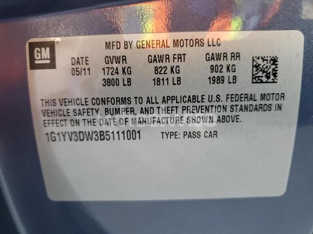 Photo 6 of 2011 CHEVROLET CORVETTE GRAND SPORT (VIN 1G1YV3DW3B5111001)